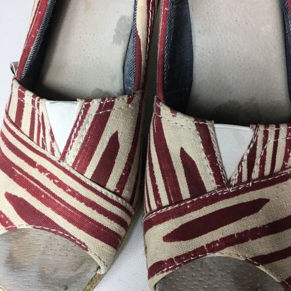 Toms open toe Espadrille wedge sandals size 10W - Picture 7 of 9